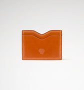 Berling Heirloom Amber card holder, Shell Cordovan, orange - front view