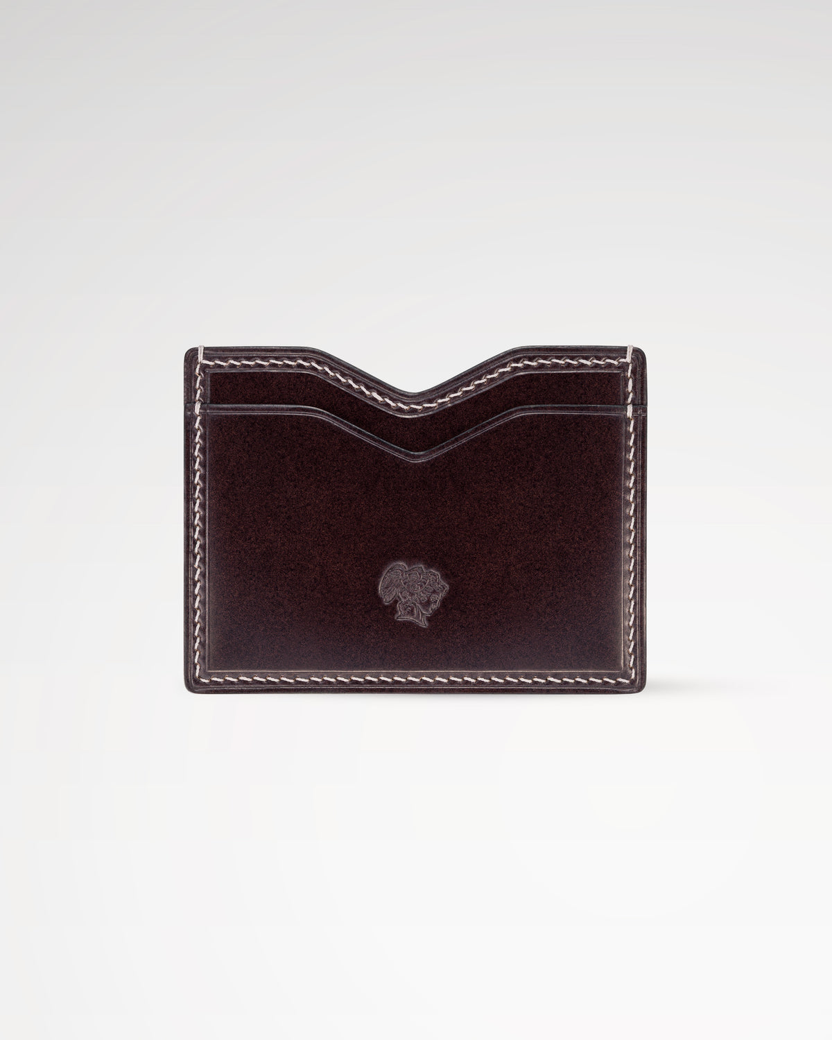 Berling Heirloom Anthracite card holder, Shell Cordovan, grey - front view