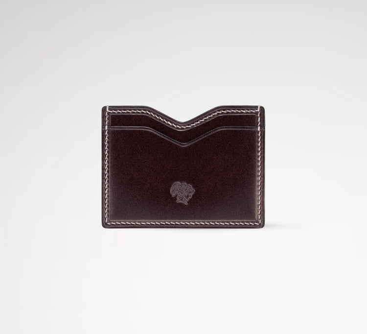 Berling Heirloom Anthracite card holder, Shell Cordovan, grey - front view