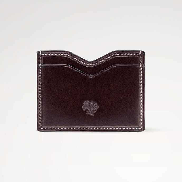 Berling Heirloom Anthracite card holder, Shell Cordovan, grey - front view zoom