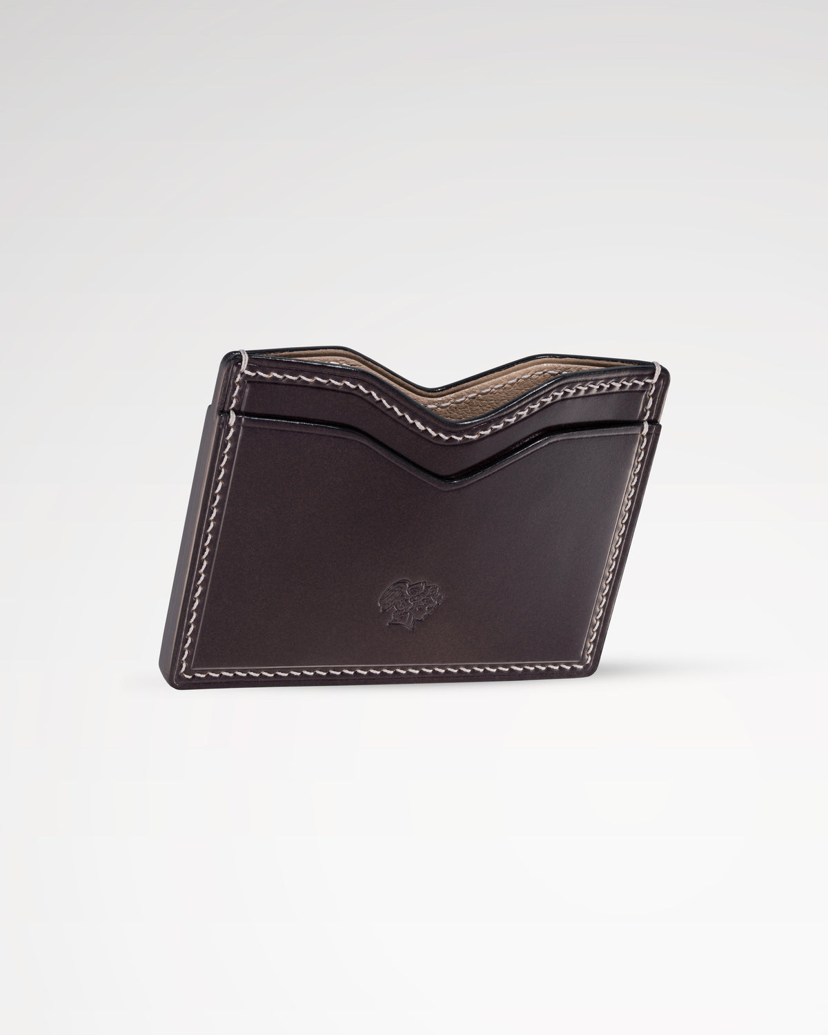 Berling Heirloom Anthracite card holder, Shell Cordovan, grey - side view