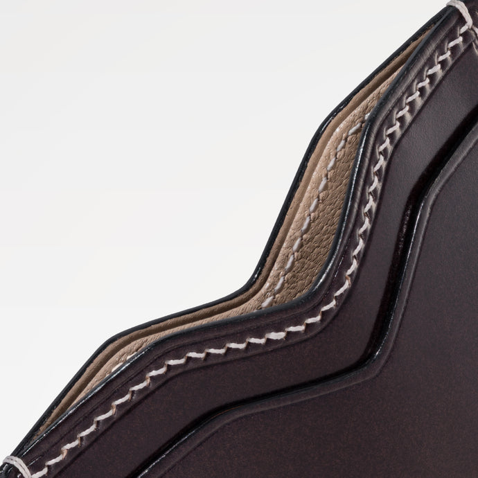 Berling Heirloom Anthracite card holder, Goatskin - side view zoom