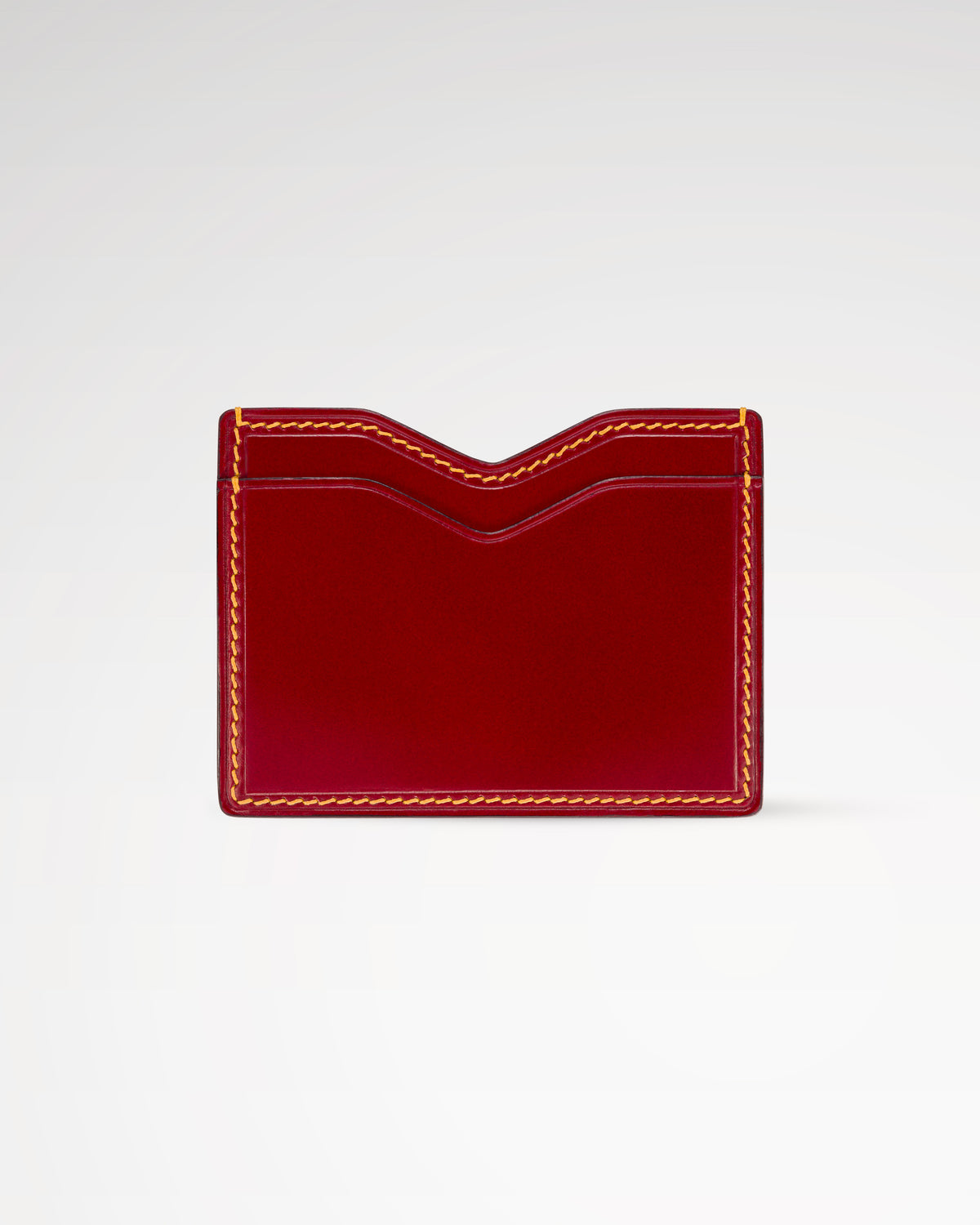 Berling Heirloom Crimson card holder, Shell Cordovan, red - back view