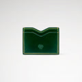 Berling Heirloom Emerald card holder, Shell Cordovan, green - front view
