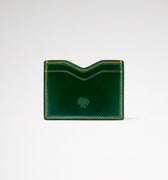 Berling Heirloom Emerald card holder, Shell Cordovan, green - front view