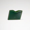 Berling Heirloom Emerald card holder, Shell Cordovan, green - side view