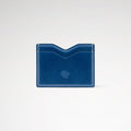 Berling Heirloom Lapis card holder, Shell Cordovan, blue - front view
