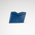 Berling Heirloom Lapis card holder, Shell Cordovan, blue - side view