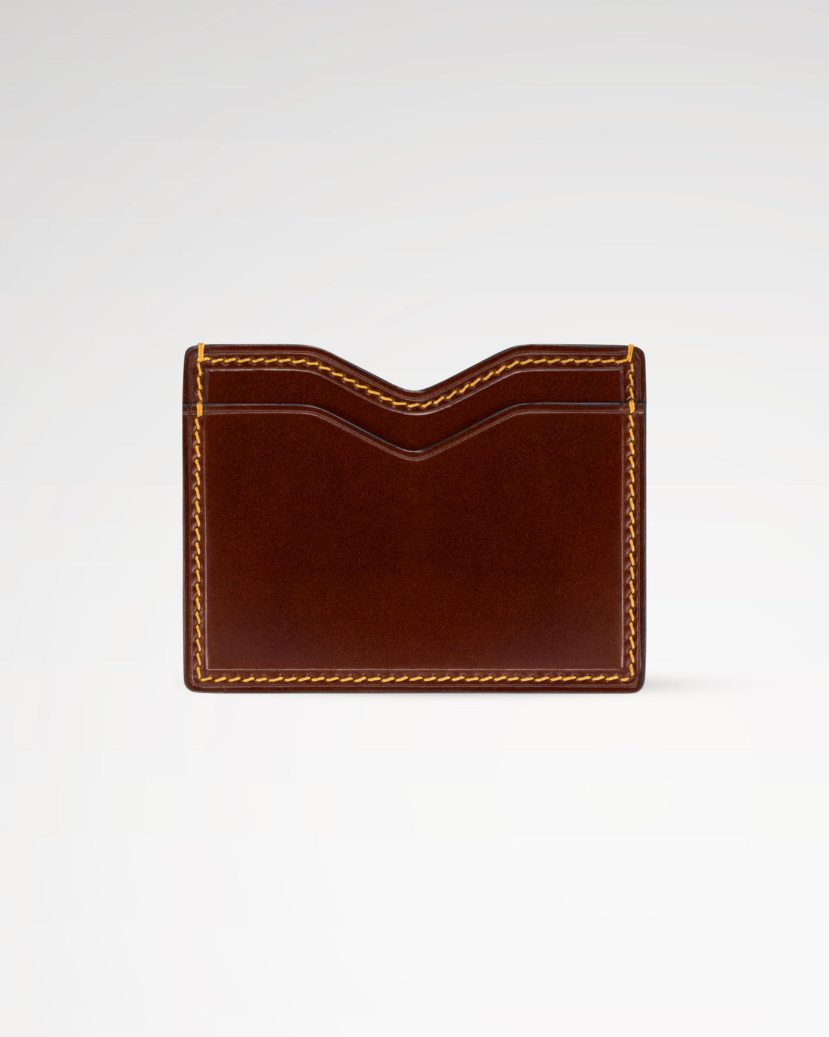 Berling Heirloom Sienna card holder, Shell Cordovan, brown - back view