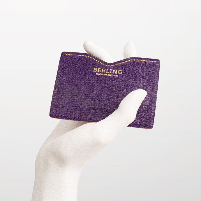 Statue Holding Card Holder Pocket Goatskin 